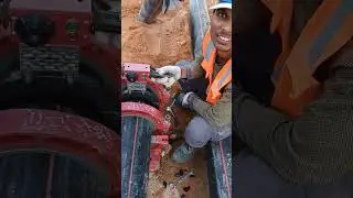 طريقة لحام مواسير HDPE بماكينه Butt welding