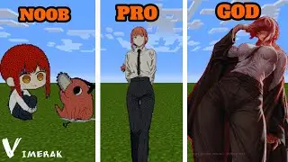 Minecraft PIXELART NOOB vs PRO vs GOD - Makima 💀