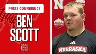 Nebraska football Center Ben Scott speaks to the media ahead of UTEP I HuskerOnline I GBR