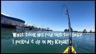 Something took his rod out to sea ???  I got it back in my kayak!