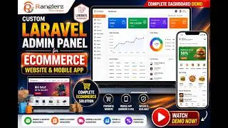 🛒 Custom Laravel Admin Panel for eCommerce Website & Mobile App | Dashboard Demo by Ranglerz