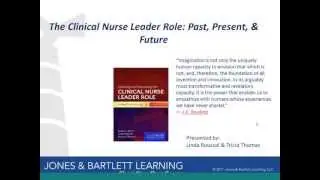 Webinar on the Clinical Nurse Leader Role | Jones & Bartlett Learning