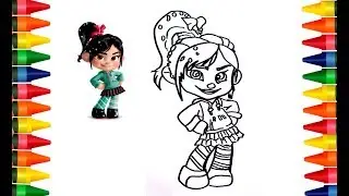 COLORING VANELLOPE WiFi Ralph 2 2018 - Paint for Toddlers and drawing for kids