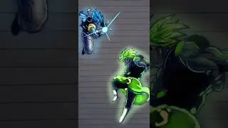 How to Draw Goku vs Broly Fight 🔥 | Dragon Ball Super #Shorts #anime #animedrawing