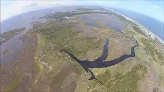 OBX Air Tours:  Pearl, Brandon and Sam on a helicopter flight over the Outer Banks!