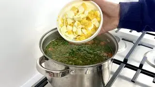 The most Delicious Green Borscht with an Egg! No Secrets 🤤