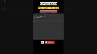 C Programming| Find Length of the string without strlen() function|  #cprogramming  #coding #shorts