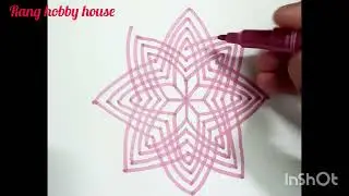 Beautiful Hridaya kamalam, 8 lines with 7 dots, Easy muggulu, kolam