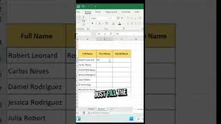 This is how to easily fill rows using the Ctrl + E combination #excel #exceltutorial #exceltips