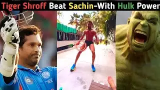 Tiger Shroff Hit Back To Back Sixes With Sachin Tendulkar Skills Hulk Power Play Cricket With Akshay