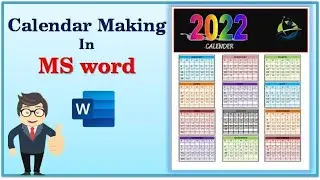 Design Calendar 2022 in Word | Calendar Design | Dynamic Calendar | One Page calendar.