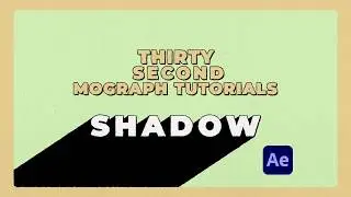 Thirty Second After Effects Tip - Make a Long Shadow (with audio version)