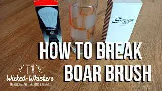 How to break in the boar shaving brush?
