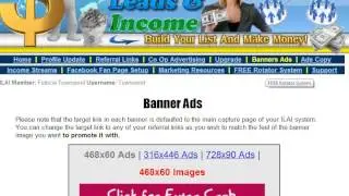 Instant Leads and Income - Back office walkthrough