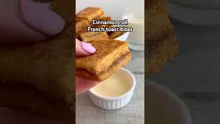 Easy cinnamon roll french toast bites