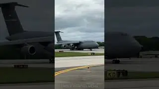 C-5M Super Galaxy taxiing #airshow #airplane #aviation #shorts #video #viral #big #huge #giant