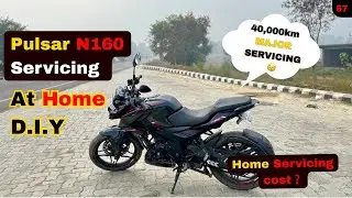 सिर्फ ₹150 लेबर चार्ज ? 🤯 Pulsar N160 Full Servicing at HOME | Motul 10W30 Review #pulsarn160