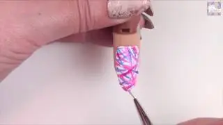 La Palm Gel Couple Neon Chaos Nail Art