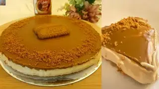 Lotus cheese cake recipe | No-bake Lotus biscoff cheese cake by iFood Mania
