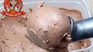 SORVETE DE CHOCOLATE COM APENAS 3 INGREDIENTES ❤️❤️