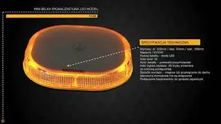 FHU EDWARD Mini belka ostrzegawcza LED model FOX Amber