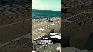 Un Avion de Chasse Se Pose sur un Porte-Avions ! ✈️🚢 #avion #militaire #pilotage
