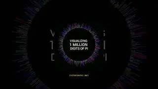 creative coding | visualizing 1 million digits of pi. #generativeart #mathart #datavisualization