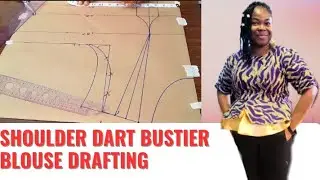 Easiest way to draft a Shoulder Dart Bustier Blouse | Step by step tutorial