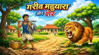 गरीब मछुआरा और शेर#cartoon #video #viralvideo #subscribe 