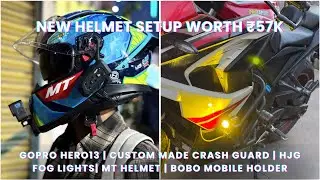 CUSTOM MADE CRASH GUARD FOR RS200| HJG FOG LIGHT| BOBO MOBILE HOLDER|GO PRO HERO13| SETUP WORTH ₹57K