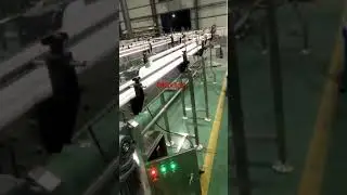 Maxsen food grade modular belt conveyor line testing with high speed