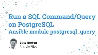Run a SQL Command/Query on PostgreSQL - Ansible module postgresql_query