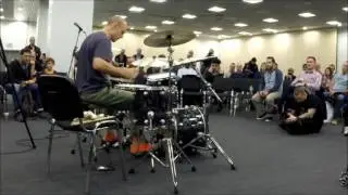 Marko Djordjevic clinic in the Education Zone at the 2016 London Drum Show,