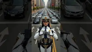 Future Traffic Control: Robots Manage the City Flow! 🤖🚦 #shorts