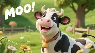 Cheerful Cow Moo 🐮 | Happy Farm Animal Song for Kids 🎵