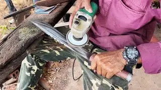 Perfect knife making by Cambodian Blacksmith