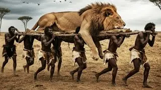 Life in the prehistoric era | Prehistoric humans built shelter and fought with ancient lions