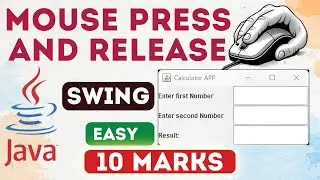 SUM AND DIFF WHEN MOUSE PRESSED AND RELEASED JAVA PROGRAMMING { Easy 10 Marks }