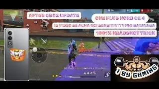 OnePlus Nord CE4 Free Fire Headshot Sensitivity⚡Settings | New OnePlus Nord CE4 free fire test 📲