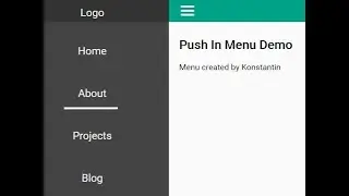 Side Navigation Push | HTML | CSS | JavaScript | Web Designing