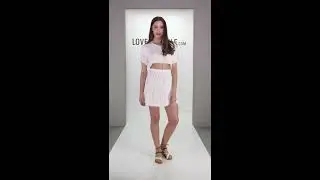 Lovemysyle White Co-ord With Pom Pom Skirt And Crop Top