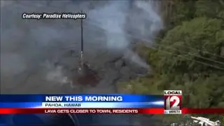Lava from Hawaii volcano makes steady advance