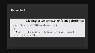 Period Information Extraction: A DSL Solution to a Domain Problem