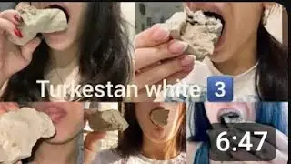 @lucky_chalk Turkestan white mountain clay eating satisfying ASMR dry edit #глина 