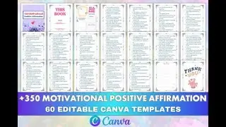 +350 Motivational Positive Affirmations | Kdp | KDP Interiors | Kdp Canva | Bundle KDP