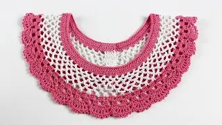 Very easy crochet collar | crochet neck design | কুশিকাটার গলাার ডিজাইন