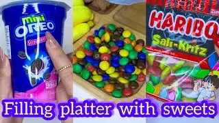 #asmr Filling platter with sweets 