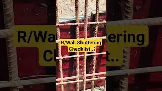 R/Wall Shuttering checklist.. #constructionsite #construction @CivilActivities99