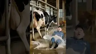 When You Try to Be Productive on Monday... #farms #ai #animals #cow #dairyfarm