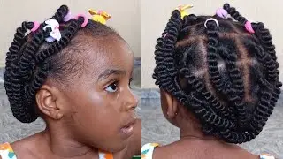 QUICK AND SIMPLE HAIRSTYLE FOR A TODDLER/EASY METHOD OF PACKING THIS HAIRSTYLE.